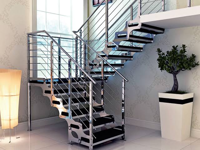 L-Shaped metal staircase in Kitengela